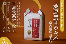 【R7年産】ギネス世界記録「世界最高米」認定!!　
【最高級】南魚沼産新之助
農薬減特別栽培米　桑原農産のお米（精米）５ｋｇ
