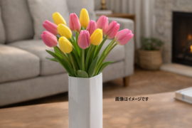 フラワーファームしろねのチューリップ2色ミックス20本（桃・黄色） 　※北海道・沖縄県配送不可※