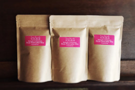 自然栽培米粉のパンケーキミックス　フランボワーズ（ラズベリー）3袋セット