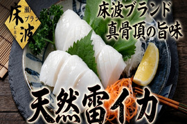 【全国のイカ好きマニア注目】選び抜かれた天然国産『雷イカ』長州床波ブランド大容量パッケージ約400g【5月中旬予約】
