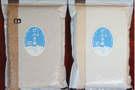 まとめて送って超お得！
JAS認証有機栽培・富山県産コシヒカリ　
玄米4,5kg（30合）、白米4,5kg（30合）  真空パック入りセット