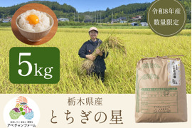 【令和8年産産米】とちぎの星(5kg)白米｜令和の大嘗祭献上米品種｜栃木県産