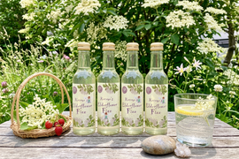 【希少な国産エルダー使用】エルダーフラワー フィズ６本入｜ノンアルスパークリング200ml　岡山県産・自然栽培ハーブの炭酸ドリンク