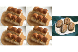 【超貴重な有機JAS認証パン】パンセット⑨×4+クッペ×4：麦の栽培から一貫生産　自然栽培小麦のみ使用した有機JAS対応食パン2個　×　4　+　クッペ×4