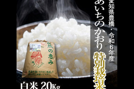 【栽培期間中農薬不使用】あいちのかおり 白米20kg（10㎏×2袋）【令和6年・愛知県産】