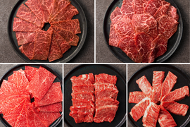 【祝・発売記念】里山牛 焼肉５種食べ比べ1.0kgセット（シンシン・イチボ・カタサンカク・手切り赤身カルビ・三角カルビ）