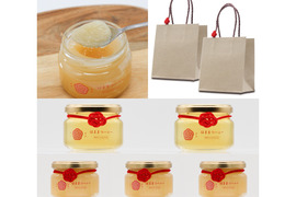 【福袋】【とろとろ・シャリシャリ食べ比べ150g×5個】2025年春採蜜結晶化したはちみつ3個・2025年秋採蜜とろとろはちみつ2個　はままつハニー　百花蜜 天然はちみつ