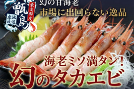 🦐海老ミソ満タンリピーター続出🦐プリプリ身質大トロの甘さ海老ミソ満タン『幻の生タカエビ』業界初パウダースノー冷凍で最高鮮度🐟20代女性漁師が手掛ける甑島ブランド【5月中旬発送】