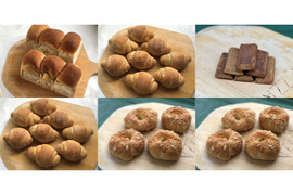 【超貴重な有機JAS認証パン】Singleパン⑥×2+⑨+⑳×2＋Sweets⑯：麦の栽培から一貫生産　自然栽培小麦のみ使用したパン3種+紅茶フィナンシェ