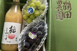 【福袋2025】飲む桃とぶどう２品種（シャイン＋黒系）