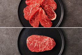 【お試しBOX】[～12/7まで]希少ステーキ２種（ヒレスライス・イチボ）計380g　希少部位3種をオトクに食べ比べ♪