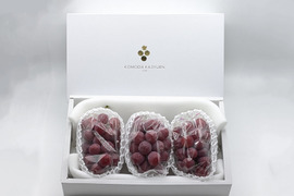 果実の女王、ルビーの輝き【プレミアムギフト】クイーンルージュ®約500g×3房　合計約1.5kg　※長野県認証/農薬節減栽培（信州の環境にやさしい農産物認証）【冬ギフト】