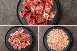 【家計応援＊30％OFF】［～4/19まで］使いたい分だけ使えるパラパラ食べ比べセット（2.0kg）（バラスライス・煮込み用バラ・牛脂）