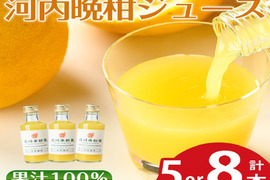 【ギフト】贅沢飲み切りタイプ！河内晩柑ストレートジュース5本セット