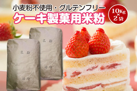 【グルテンフリー】ケーキ・製菓用米粉 20kg（10kg×2袋）（とよはしこめこ使用）