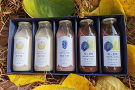 素材そのまんま！フルーツmix甘酒とストレート果汁ジュース5本セット