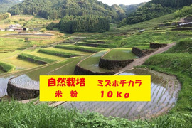 【令和7年新米】自然栽培「ミズホチカラ」米粉　１ｋｇＸ１０袋