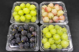 【粒売り】食べ比べ！岡山県産ぶどう 約250gｘ4パック（約1kg、4パック）