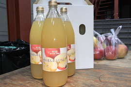 【１ℓ３本入り】信州産りんごの美味しさそのまま！生搾り完熟りんごジュース