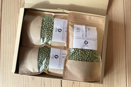 パッケージタイプ：有機黒神大豆 200g×3個 （自然栽培小粒青大豆）甘くて濃く茹でそのままももちろん、豆ごはん、天ぷらなどにいかがですか？北海道厚真町2023年産