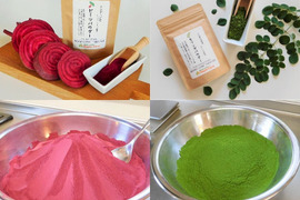 【健康応援セット】ビーツパウダー50g×1袋とモリンガパウダー30g×1袋（栽培期間中農薬・化学肥料不使用、メール便発送）