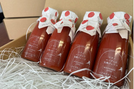 【9周年感謝祭】上富良野産ミニトマト「フラノルージュ」の完熟ジュース 180ml×4本【お裾分けにもご自宅用にも人気】
