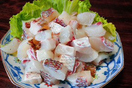 大好評！！　骨なしすぐお料理　ゆら鯛サイコロカット250g 2パック冷凍パック