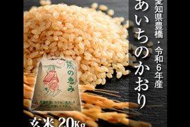 【節減対象農薬6割減】あいちのかおり 玄米20g（10kg×2袋）【令和6年・愛知県産】