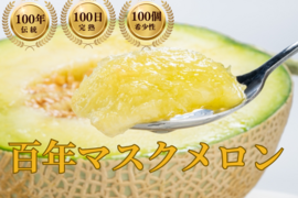 🍈奇跡の三重奏が織りなす百年マスクメロン🍈農業王国日本一100年の伝統が生んだ奇跡の結晶『百年マスクメロン』【7月上旬発送】