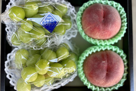 【夏ギフト】ハウスシャインと桃の詰め合わせ〜山梨産果物の恵み〜