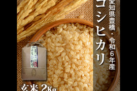 【節減対象農薬6割減】コシヒカリ 玄米2kg【令和6年・愛知県産】