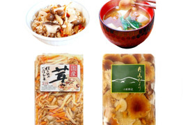 国産天然 きのこ炊き込みご飯の素＆天然なめこ水煮 各1袋