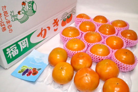 【ご家庭用(『小玉!S・Mサイズ』)】富有柿 18個前後入り 福岡県久留米市田主丸町産