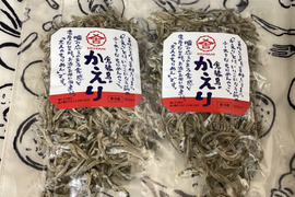 すぐ出荷】おためし６０ｇ　かえりちりめんよりは噛み応えあるお魚　同梱ＯＫ石野水産ならではぜひちりめんなどと一緒に　この量ならちょっと隙間にも入るし、おやつにも　賞味期限45日　長期保管は冷凍保管OK