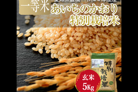 【栽培期間中農薬不使用・一等米】あいちのかおり 玄米5kg【令和4年・愛知県産】
