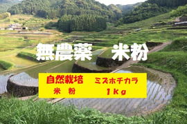 【令和7年新米】自然栽培「ミズホチカラ」米粉　１ｋｇ