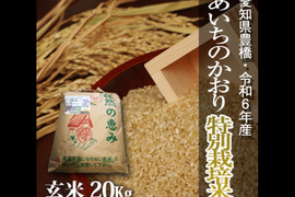 【栽培期間中農薬不使用】あいちのかおり 玄米20kg（10㎏×2袋）【令和6年・愛知県産】