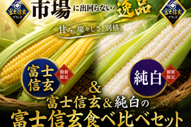 【TBSラヴィット！出演話題】祝☆1万本販売実績達成☆『黄金×純白の富士信玄食べ比べセット』大容量パッケージ約3kg☆富士信玄とうもろこし一流レストラン御用達【お中元ギフト】【朝どれ】🌽7月下旬予約🌽
