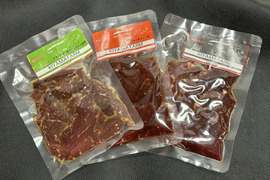 【父の日ギフト】【メッセージカード付き】【お手軽3種味変パック】エミュー120g×3種類×各1パック