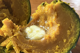 レンチン、バターをのせたらまるでスイーツ！有機栽培坊ちゃん南瓜6個