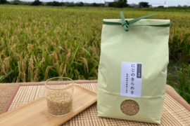 【新米】R5:にじのきらめき玄米1.8kg（農薬不使用栽培）