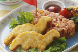 子どもに大人気！かわいい国産鶏の恐竜チキンナゲット500g×2p