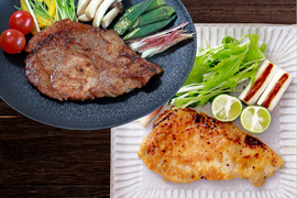 ＜ギフト＞ロース味噌漬の味噌ダレがリニューアルしました。元気豚ロース味噌漬2種セット（8枚入）【熨斗対応可】【父の日ギフト】【700】