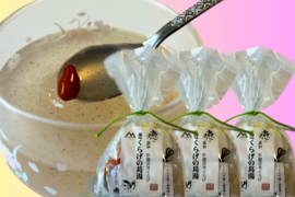 【夏は簡単!冷やし葛湯】高知県産きくらげパウダー入り「くず湯」3セット。(プレーン味×3、ほうじ茶味×3、しょうが味×3)とろ~り甘い昔懐かしの味わいをお届けします。全国一律のネコポス配送