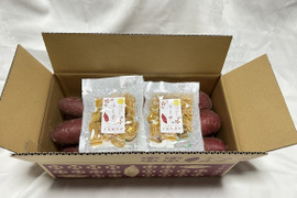 ３月だけ限定お試し価格！自社生産熟成シルクスイートで作った干し芋つき!!　甘くてしっとり♡　阿蘇小国のシルクスイート（４ｋｇ）＋一口カット干し芋２袋