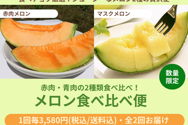 【販売終了】【限定200セット】メロンの食べ比べ便（食べチョク公式）