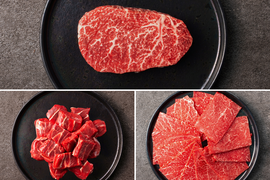 【28％OFF】［～3/15まで］赤身満喫セット（940g）（イチボ・ぶつ切り・焼肉用カタサンカク）