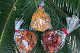 【オーガニック】激辛トリオ！乾燥ハバネロ（赤20ｇ+橙20ｇ）と黃唐辛子（30g）全国一律送料+おまけでポップコーン100g付