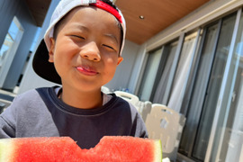 くまもと植木産🍉春スイカ(肥後漫遊) 　1玉入り6〜8kg ギフト贈答用