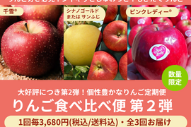 【限定300セット】りんご食べ比べ便第2弾※送料込※（食べチョク公式）